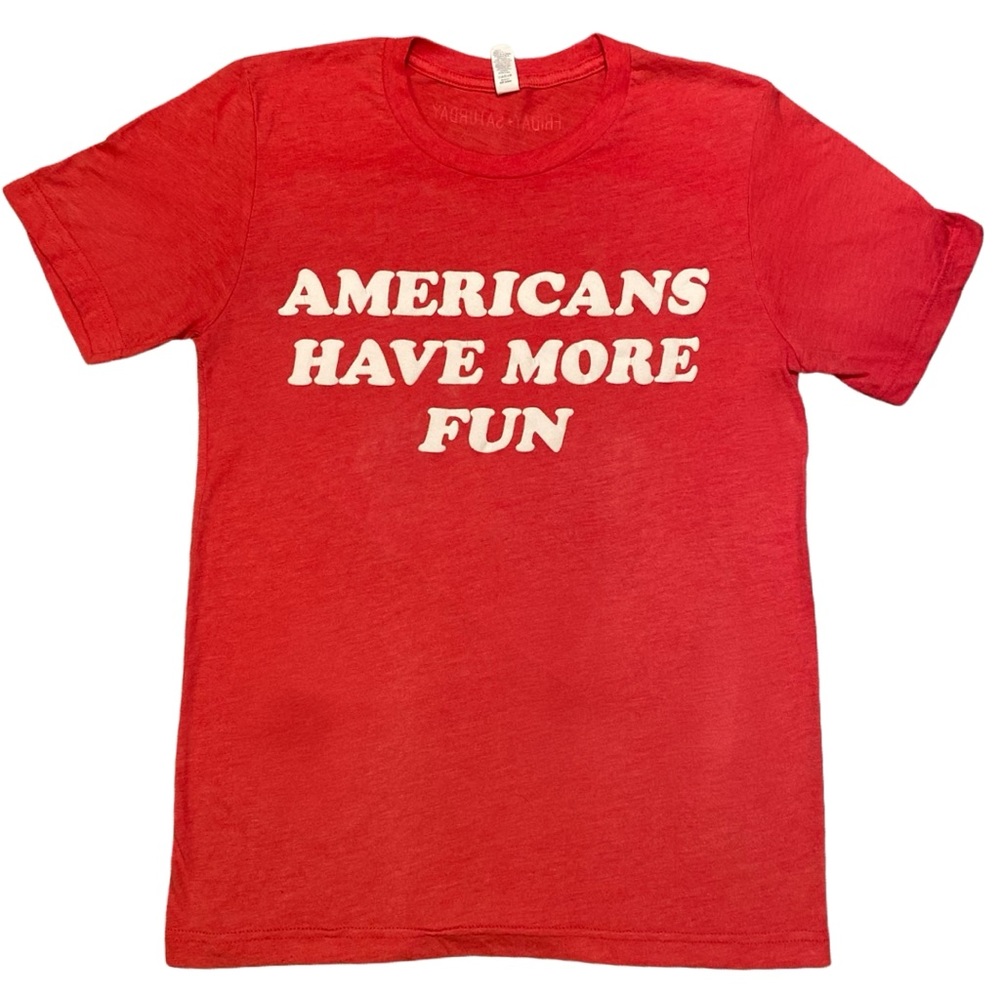 Vintage red bubble letters t-shirt (S)